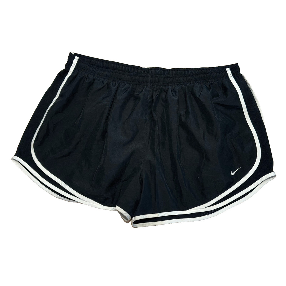 Nike Tempo Dri-FIT Running Shorts Womens Plus 2X Black Athletic Gym 387332-010